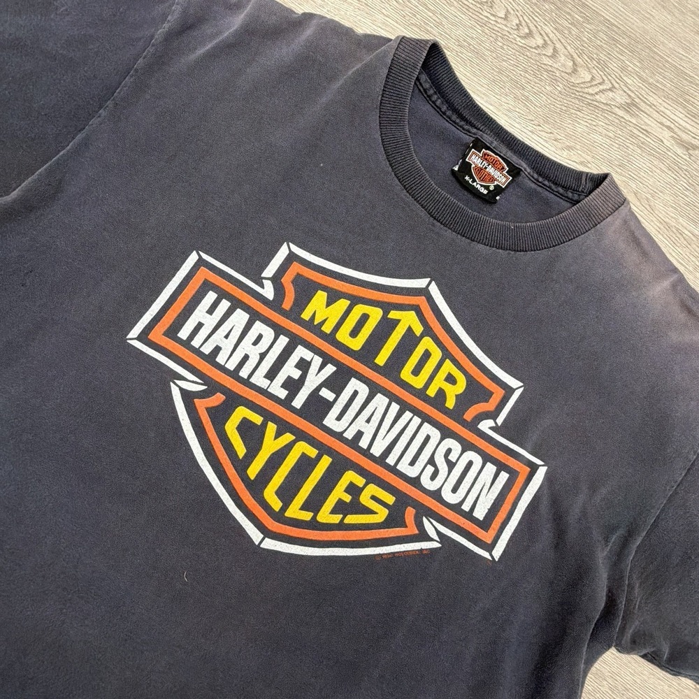 Vintage 1990 Harley Davidson Westminster California T Shirt XL Black Motorcycle
